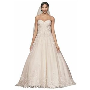 David's Bridal sweetheart wedding ball gown